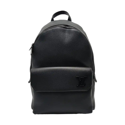 LOUIS VUITTON AEROGRAM Black Calfskin Backpack Black Hardware-(SKU)-970857178
