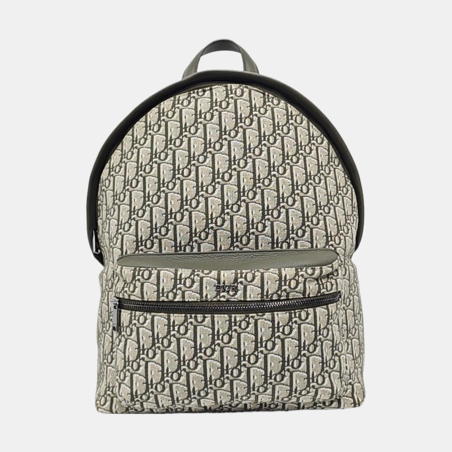 DIOR Rider Beige Canvas Monogram Jacquard Backpack with Silver Hardware-(SKU)-971045126