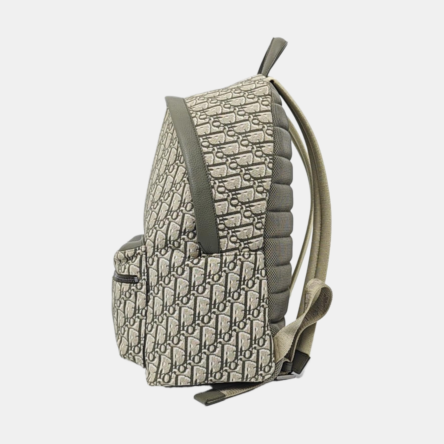 DIOR Rider Beige Canvas Monogram Jacquard Backpack with Silver Hardware-(SKU)-971045126