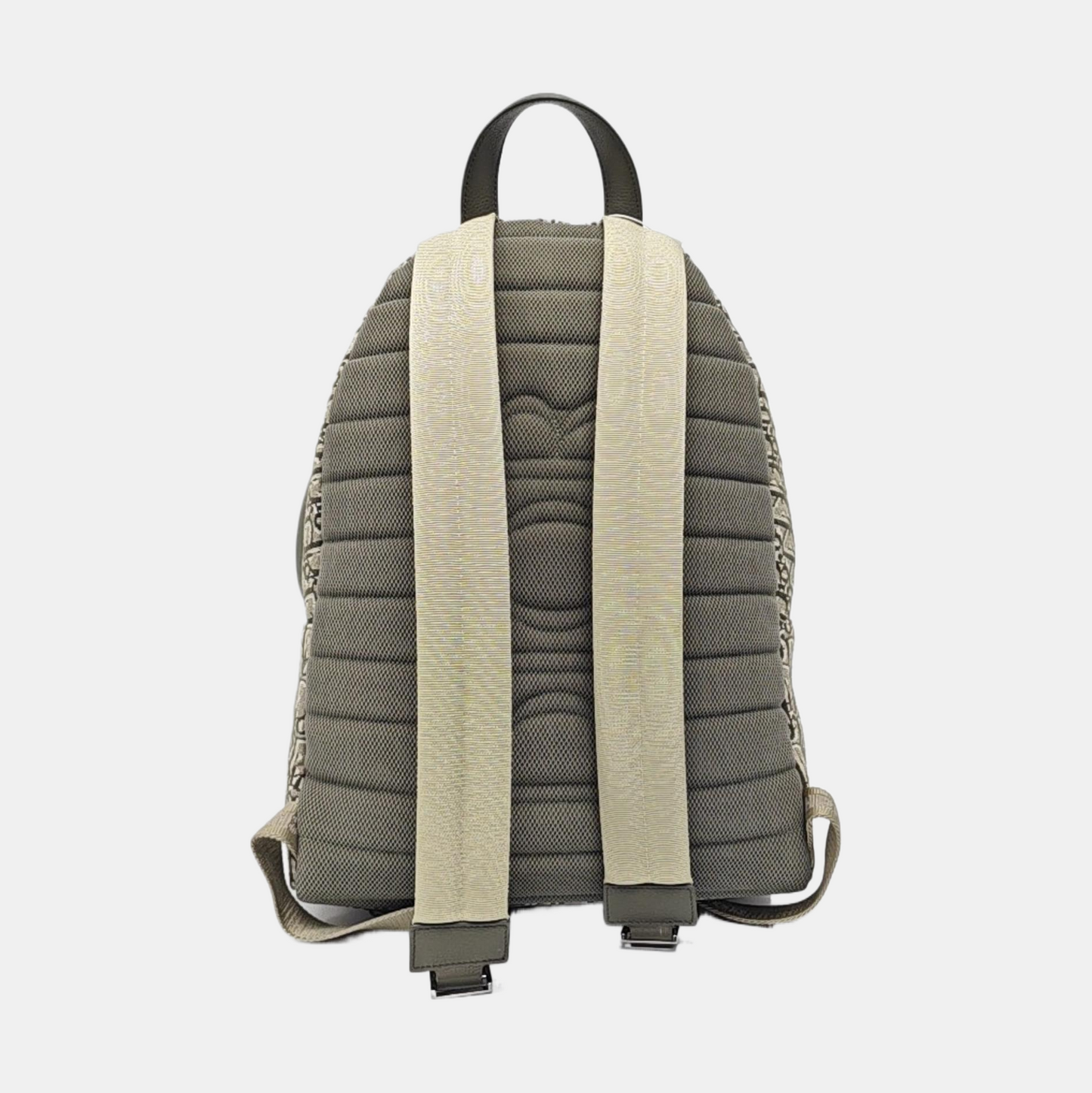 DIOR Rider Beige Canvas Monogram Jacquard Backpack with Silver Hardware-(SKU)-971045126