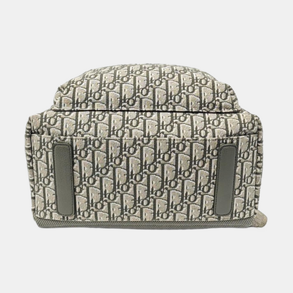 DIOR Rider Beige Canvas Monogram Jacquard Backpack with Silver Hardware-(SKU)-971045126