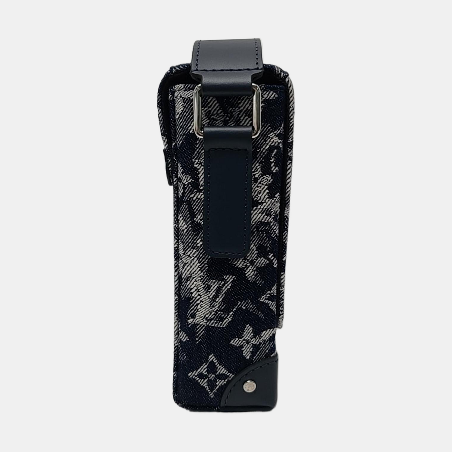 LOUIS VUITTON TRUNK Small Light Blue Canvas Monogram Messenger Bag Single Shoulder Bag Tote Bag Crossbody Bag Silver Hardware-(SKU)-971002419