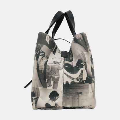 DIOR Toujours Large Multicolor Canvas Printed Handbag Black Hardware Pockets-(SKU)-970966828