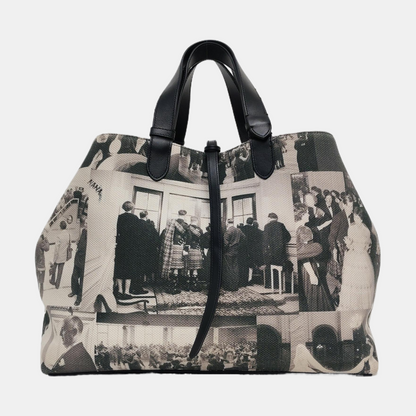 DIOR Toujours Large Multicolor Canvas Printed Handbag Black Hardware Pockets-(SKU)-970966828