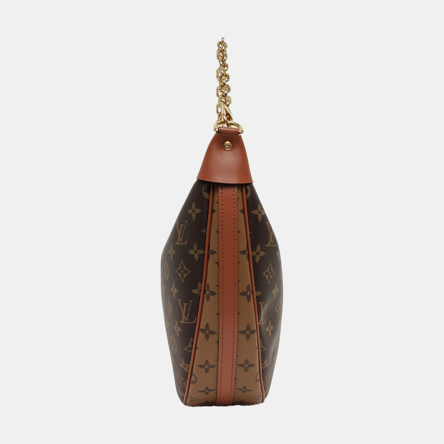LOUIS VUITTON LOOP HOBO Brown Coated Canvas Monogram Shoulder Bag Tote Bag Crossbody Bag Golden Hardware Sub-bag 2 Removable Shoulder Straps Accessories Included-(SKU)-971024648
