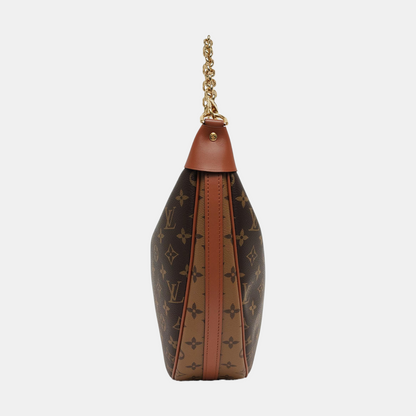 LOUIS VUITTON LOOP HOBO Brown Coated Canvas Monogram Shoulder Bag Tote Bag Crossbody Bag Golden Hardware Sub-bag 2 Removable Shoulder Straps Accessories Included-(SKU)-971024648
