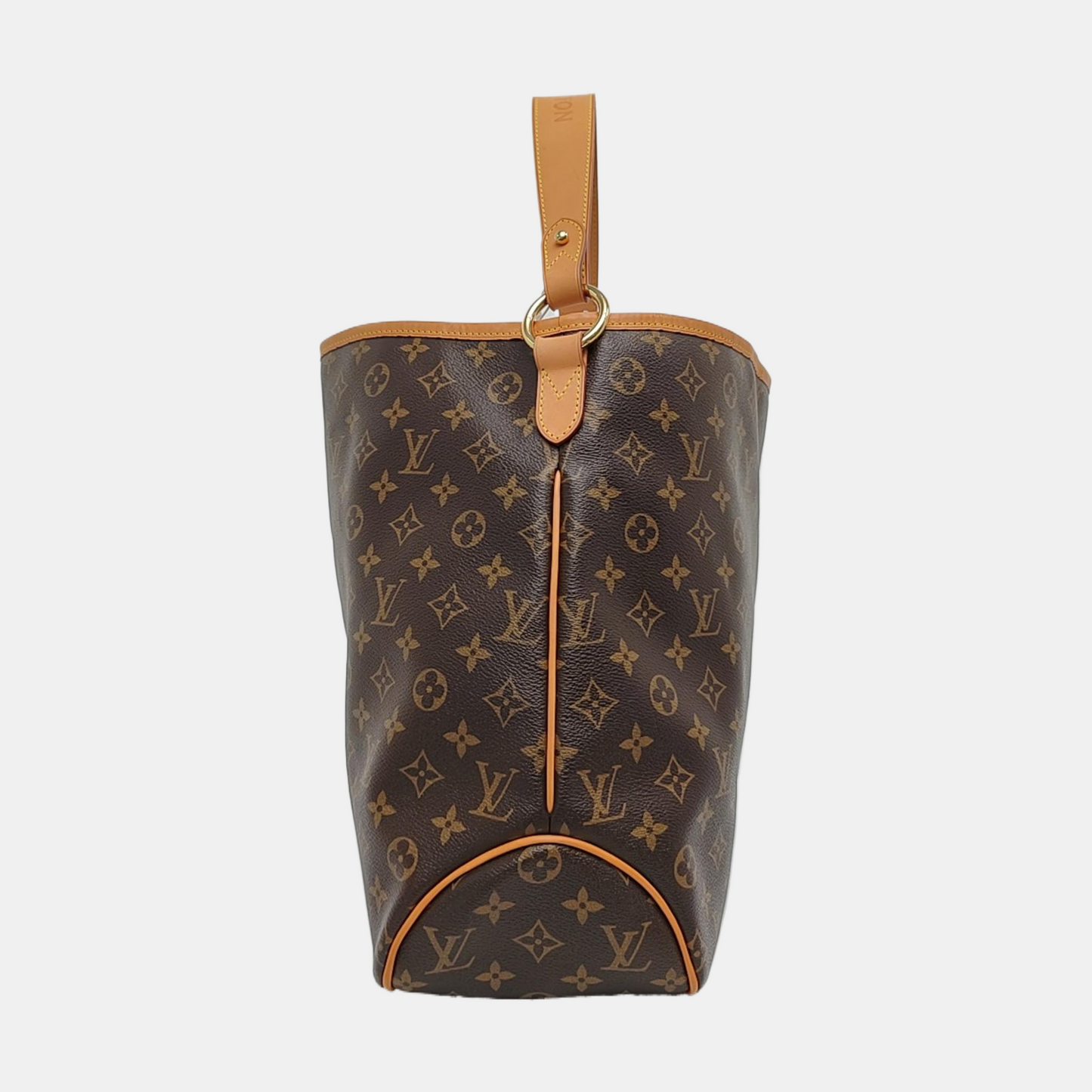LOUIS VUITTON DELIGHTFUL Brown Coated Canvas Monogram Tote Bag Single Shoulder Bag Golden Hardware-(SKU)-971271312