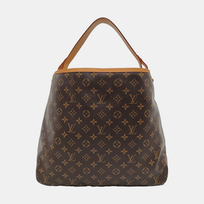 LOUIS VUITTON DELIGHTFUL Brown Coated Canvas Monogram Tote Bag Single Shoulder Bag Golden Hardware-(SKU)-971271312