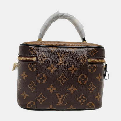 LOUIS VUITTON NICE Small Brown Coated Canvas Vintage Shoulder Bag Tote Bag Crossbody Bag Gold Hardware Removable Strap-(SKU)-969536656