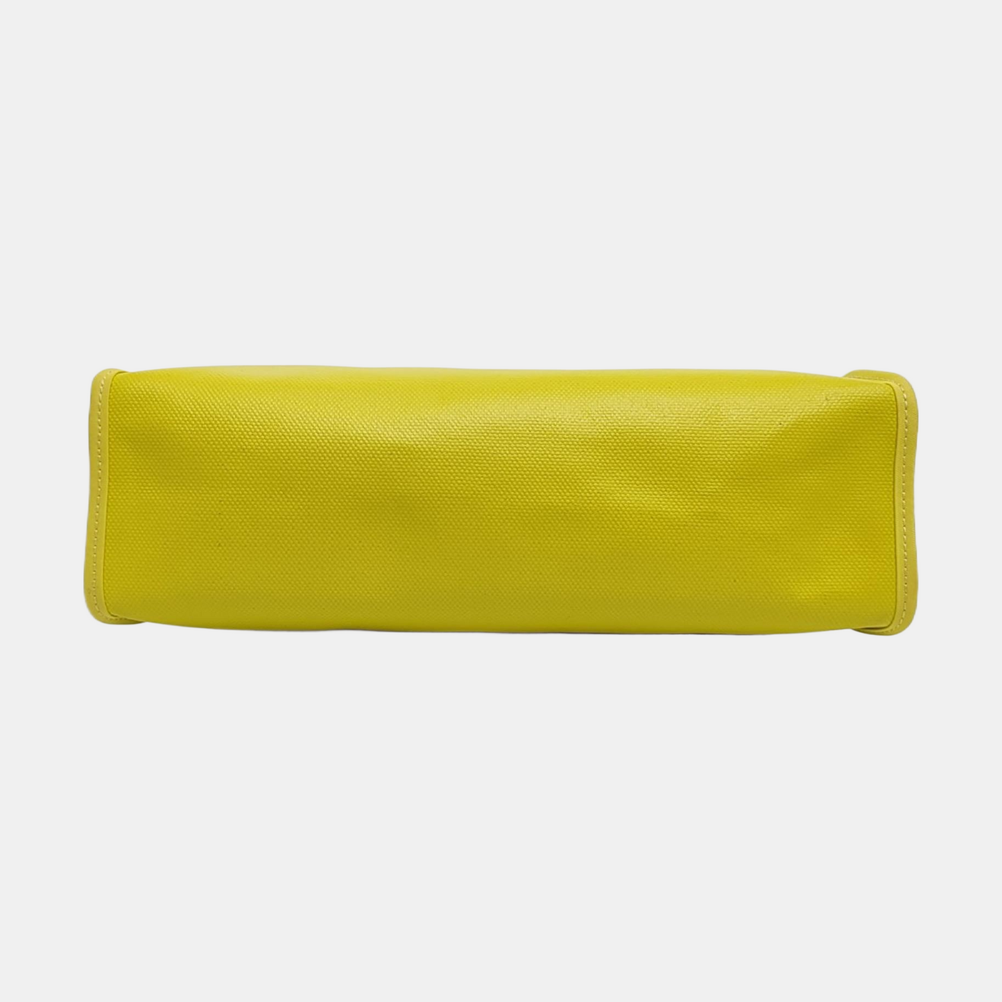 HERMÈS Herbag 31 Lemon Yellow Coated Canvas Shoulder Bag Tote Bag with Detachable Strap and B Stamp Accessories Included-(SKU)-971138279