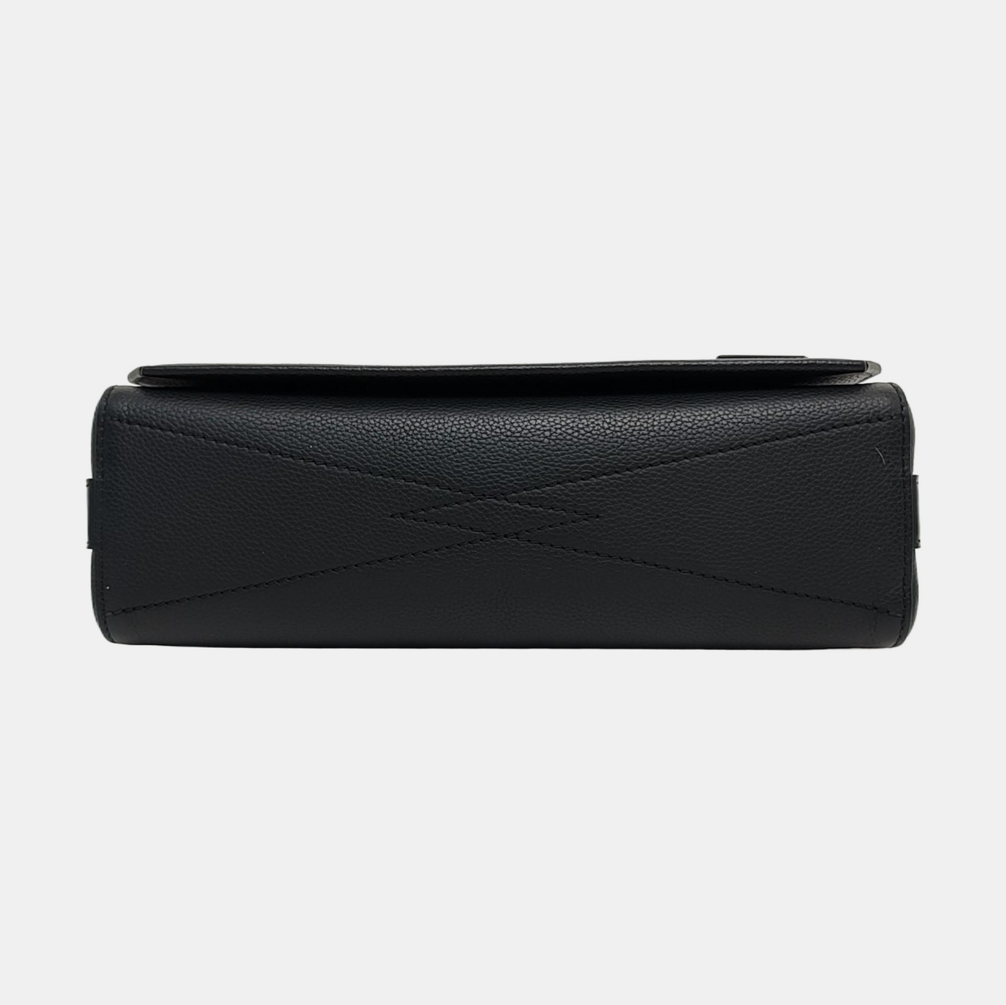 LOUIS VUITTON AEROGRAM Black Leather Printed Shoulder Bag Crossbody Bag with Detachable Strap-(SKU)-971534931