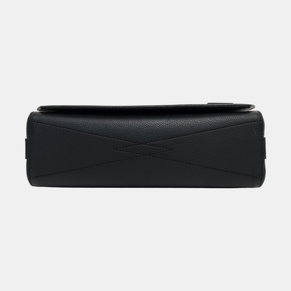 LOUIS VUITTON AEROGRAM Black Leather Printed Shoulder Bag Crossbody Bag with Detachable Strap-(SKU)-971534931