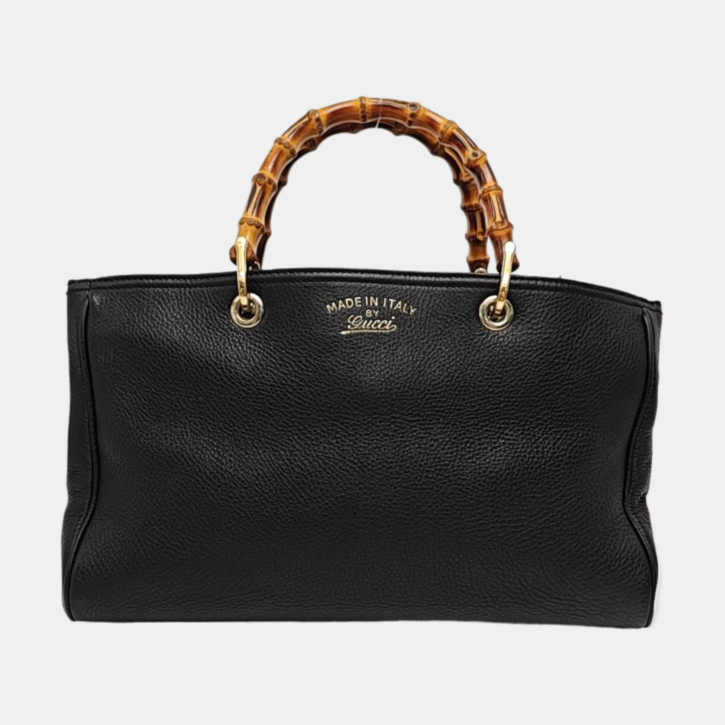 GUCCI Bamboo 1947 Black Cowhide Bamboo Bag - Handbag, Shoulder Bag, Crossbody Bag Golden Hardware-(SKU)-972998031