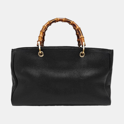 GUCCI Bamboo 1947 Black Cowhide Bamboo Bag - Handbag, Shoulder Bag, Crossbody Bag Golden Hardware-(SKU)-972998031