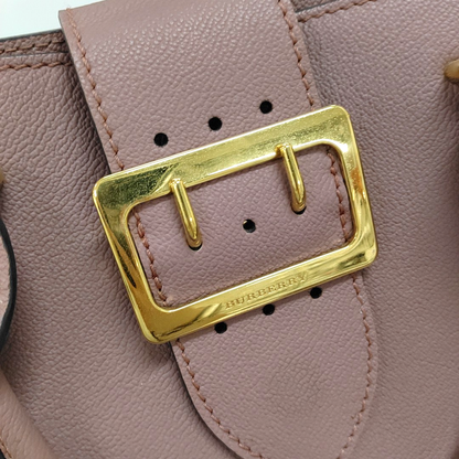 BURBERRY Buckle Pink Cowhide Sling Bag Tote Bag Golden hardware shoulder straps-(SKU)-955529544