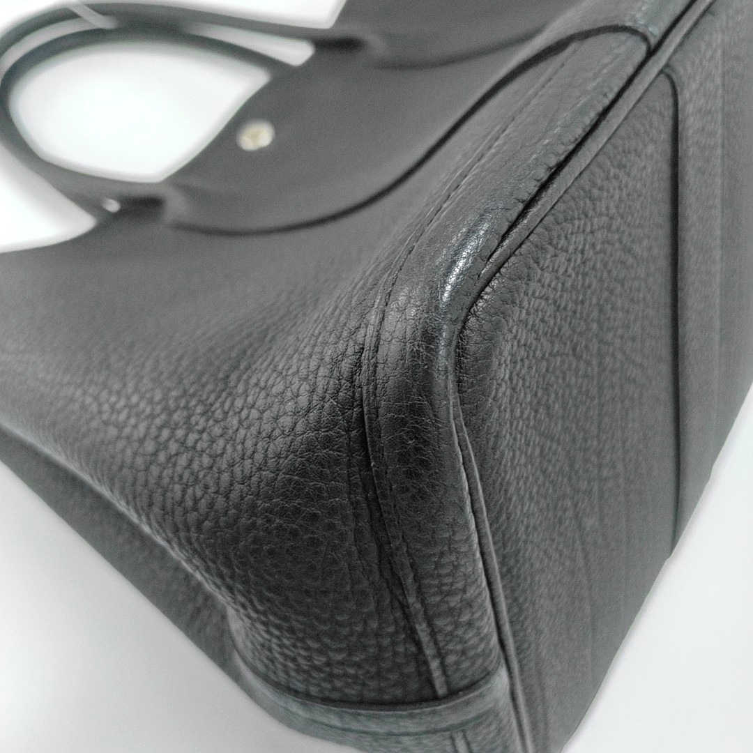 HERMÈS Garden Party 36 Black Negonda Calfskin Garden Bag Handbag Silver Hardware D-(SKU)-951701522
