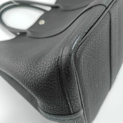 HERMÈS Garden Party 36 Black Negonda Calfskin Garden Bag Handbag Silver Hardware D-(SKU)-951701522