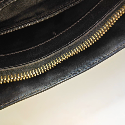 CELINE Tote bag Dark brown coated canvas Arc de Triomphe shoulder bag/handbag Golden hardware-(SKU)-935906004