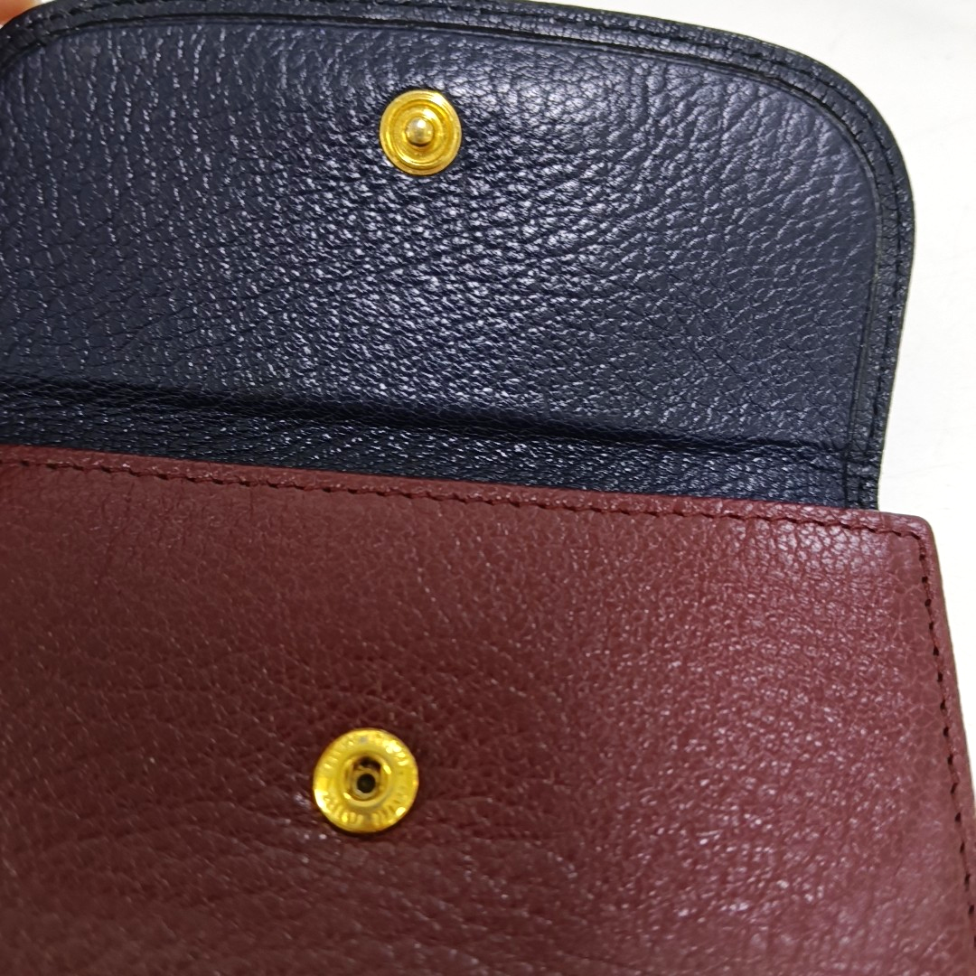 Miu Miu Miu Délice Burgundy Calfskin Leather Wallet Golden hardware-(SKU)-960123346