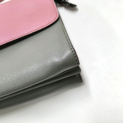 FENDI Demi Jour Pink Leather Stud Shoulder Bag Crossbody Bag Tote Bag Silver Hardware Removable shoulder strap-(SKU)-947934206