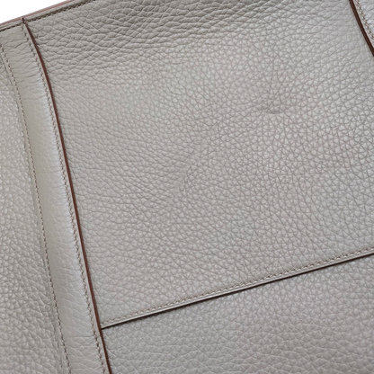 HERMÈS Steve Charcoal Grey Clemence Leather Shoulder Bag Crossbody with Silver Hardware, 🄿-(SKU)-963416776
