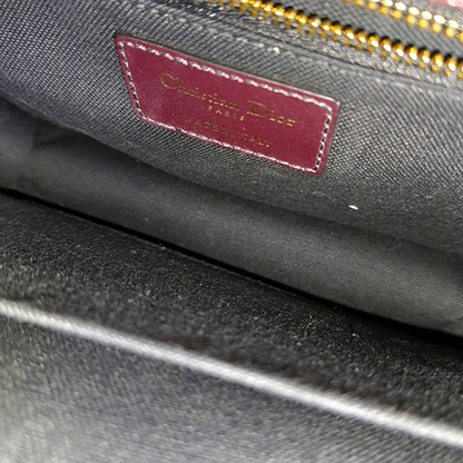 DIOR 30 Montaigne Red Canvas Monogram Montaigne Bag Single Shoulder Bag Gold Hardware Removable Strap-(SKU)-959967300
