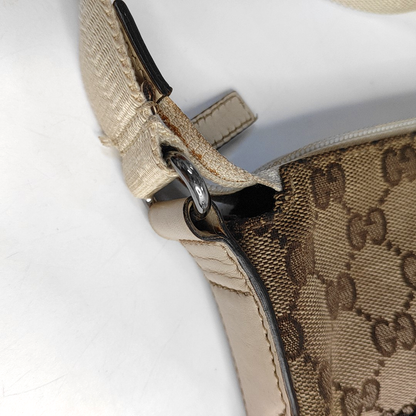 GUCCI Tote bag Khaki canvas old flower floral single shoulder bag crossbody bag Silver Hardware-(SKU)-947994741