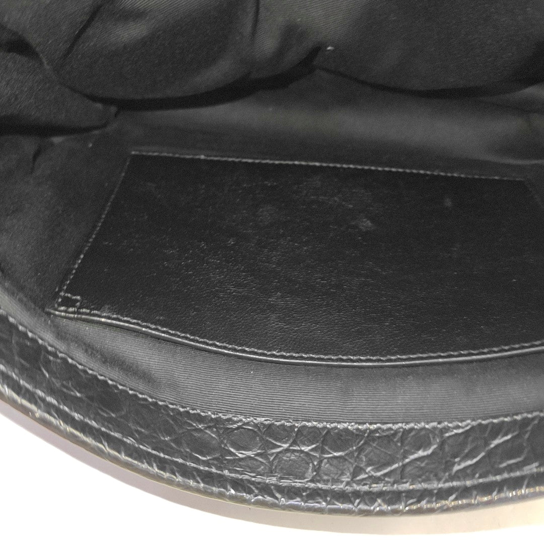 YSL NIKI Medium Size Black Calf Leather Embossed Crossbody Bag Handbag Single Shoulder Bag Black Hardware-(SKU)-967755716