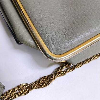 Chloé Sally Medium size Grey Leather Single Shoulder Bag Golden hardware-(SKU)-958155773
