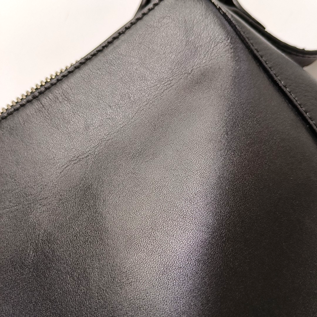 BURBERRY Black Leather Crossbody Bag Single Shoulder Bag Silver Hardware-(SKU)-959425193