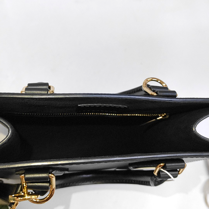 LOUIS VUITTON SAC PLAT BB Black EPI Leather Water Ripple Music Book Bag Crossbody Bag Shoulder Bag Tote Bag Adjustable Strap Golden Hardware Removable Strap-(SKU)-947466137