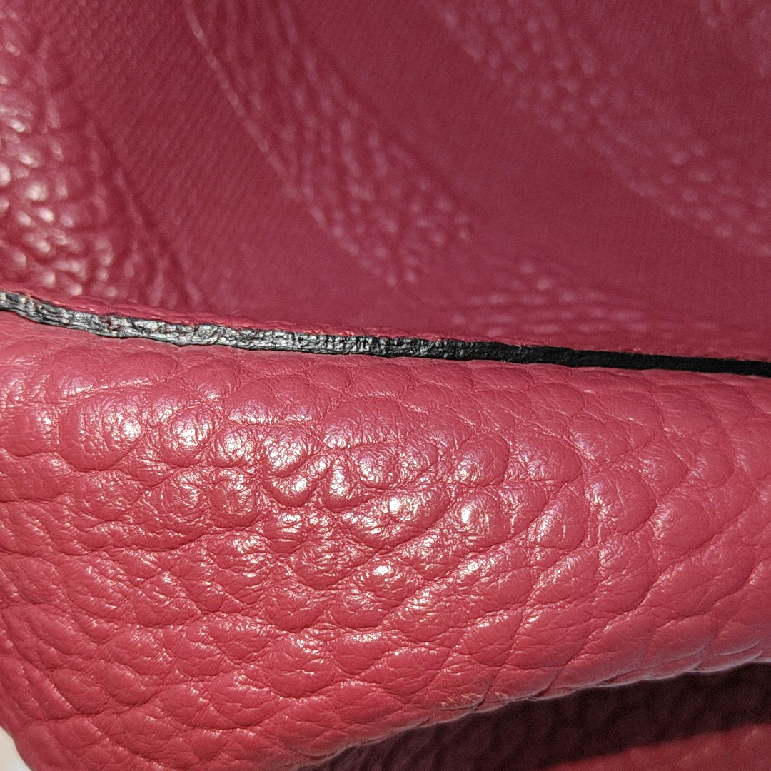 BURBERRY Tote bag Small size Red Calf Leather Crossbody Shoulder Bag Tote Golden hardware Sub-bag-(SKU)-939898736