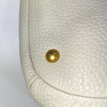 PRADA Tote bag White Cowhide Single Shoulder Handbag Crossbody Bag Golden hardware Removable shoulder strap-(SKU)-942033423