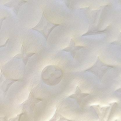 LOUIS VUITTON COUSSIN Small White Lamb Skin Embossed Crossbody Shoulder Bag Gold Hardware 2 Removable Straps-(SKU)-969252517