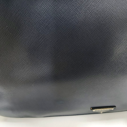 PRADA Blue cowhide cross-grain handbag Silver Hardware-(SKU)-946508554