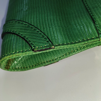 BURBERRY Green Cowhide Embossed Single Shoulder Bag Silver Hardware-(SKU)-934701341