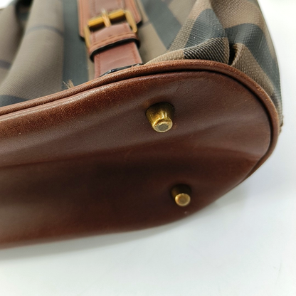 BURBERRY Northfield Brown Coated Canvas Single Shoulder Bag Handbag Crossbody Bag Golden hardware-(SKU)-959101361