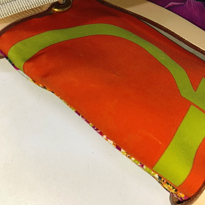FERRAGAMO Multicolor Fabric Printed Shoulder Bag Golden hardware-(SKU)-940043574