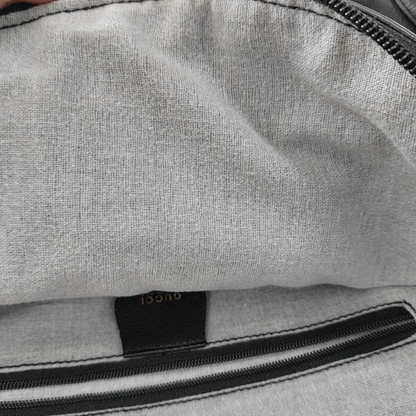 GUCCI Black Leather Tote Bag Shoulder Bag Golden hardware-(SKU)-14020252