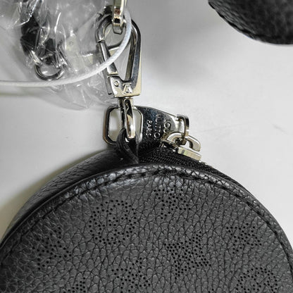 LOUIS VUITTON BELLA Black Calfskin Monogram Shoulder Bag Tote Bag Crossbody Bag Silver Hardware Pockets 2 Removable Straps-(SKU)-967203309