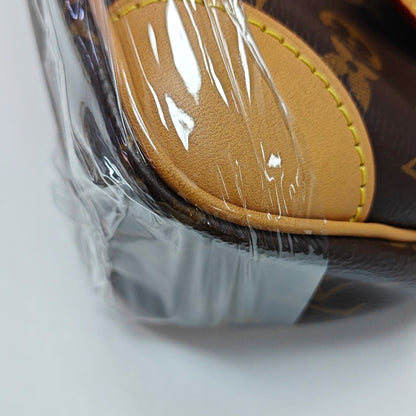 LOUIS VUITTON ODEON Small Size Brown Coated Canvas Monogram Shoulder Bag Crossbody Bag Gold Hardware Removable Strap-(SKU)-971023690