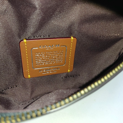 COACH Black皮革刺绣腰包腰包/胸包 Gold Black Hardware-(SKU)-950421260