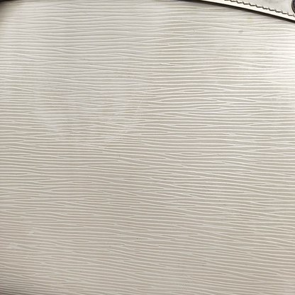 LOUIS VUITTON BREA Medium size 白色EPI牛皮水波纹医生包Shoulder Bag Handbag Silver Hardware Removable shoulder strap-(SKU)-954459175