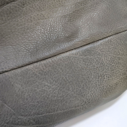 GUCCI Bamboo 1947 Medium size Elephant Gray Cowhide Monogram Woven Handbag, Single Shoulder Bag Silver Hardware-(SKU)-958140383