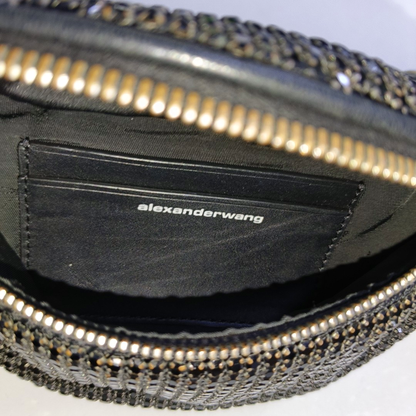 Alexander Wang Attica Black羊皮腰包腰包/胸包 Silver Hardware-(SKU)-950746900