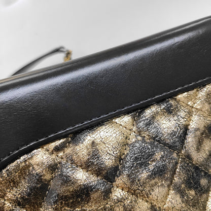 CHANEL GABRIELLE Small Gold Lamb Skin Quilted Bag with Detachable Strap, Gold and Ruthenium Hardware, 26 Clasp-(SKU)-967131887