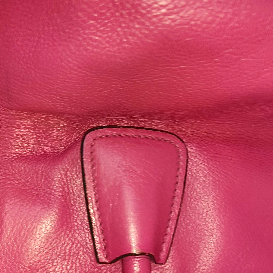 PRADA Glace Calf Blush Pink Leather Monogram Handbag Crossbody Single Shoulder Bag Silver Hardware-(SKU)-939994075