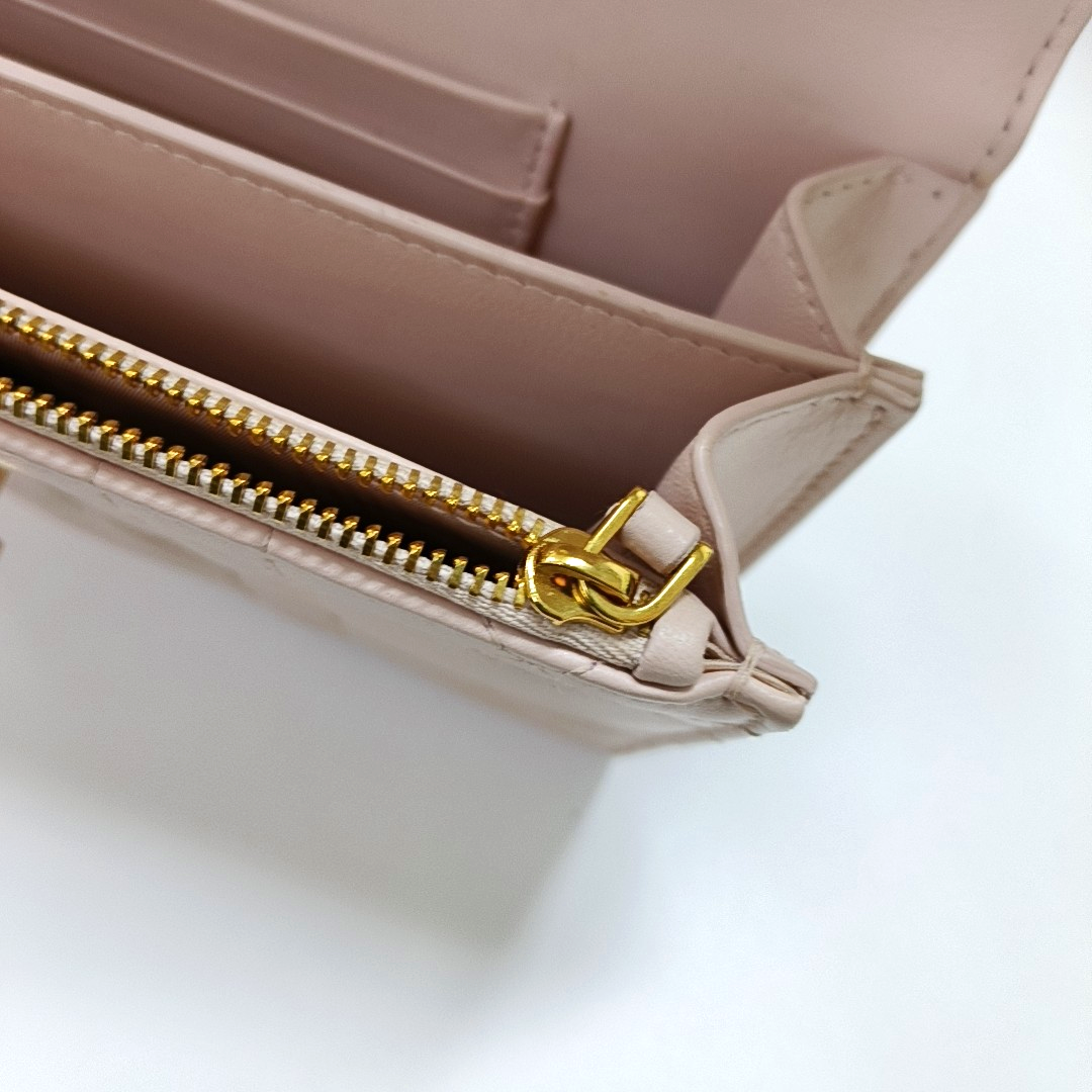 DIOR Dior Caro Mini Pink Calfskin Diamond Quilted Shoulder Bag Crossbody Bag Gold Hardware Removable Strap-(SKU)-965127534