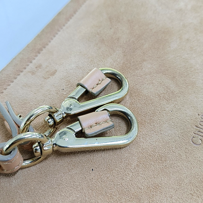 Chloé Faye Medium size Orange Suede Leather Single Shoulder Bag Golden hardware Removable shoulder strap-(SKU)-950948010