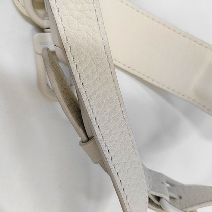 LOUIS VUITTON SOFT TRUNK White Cowhide Monogram Embossed Crossbody Bag Handbag Shoulder Bag White Hardware-(SKU)-955121168